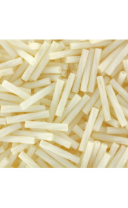 Miyuki twisted bugle beads 2x12mm Matted opaque cream TW2012-2021